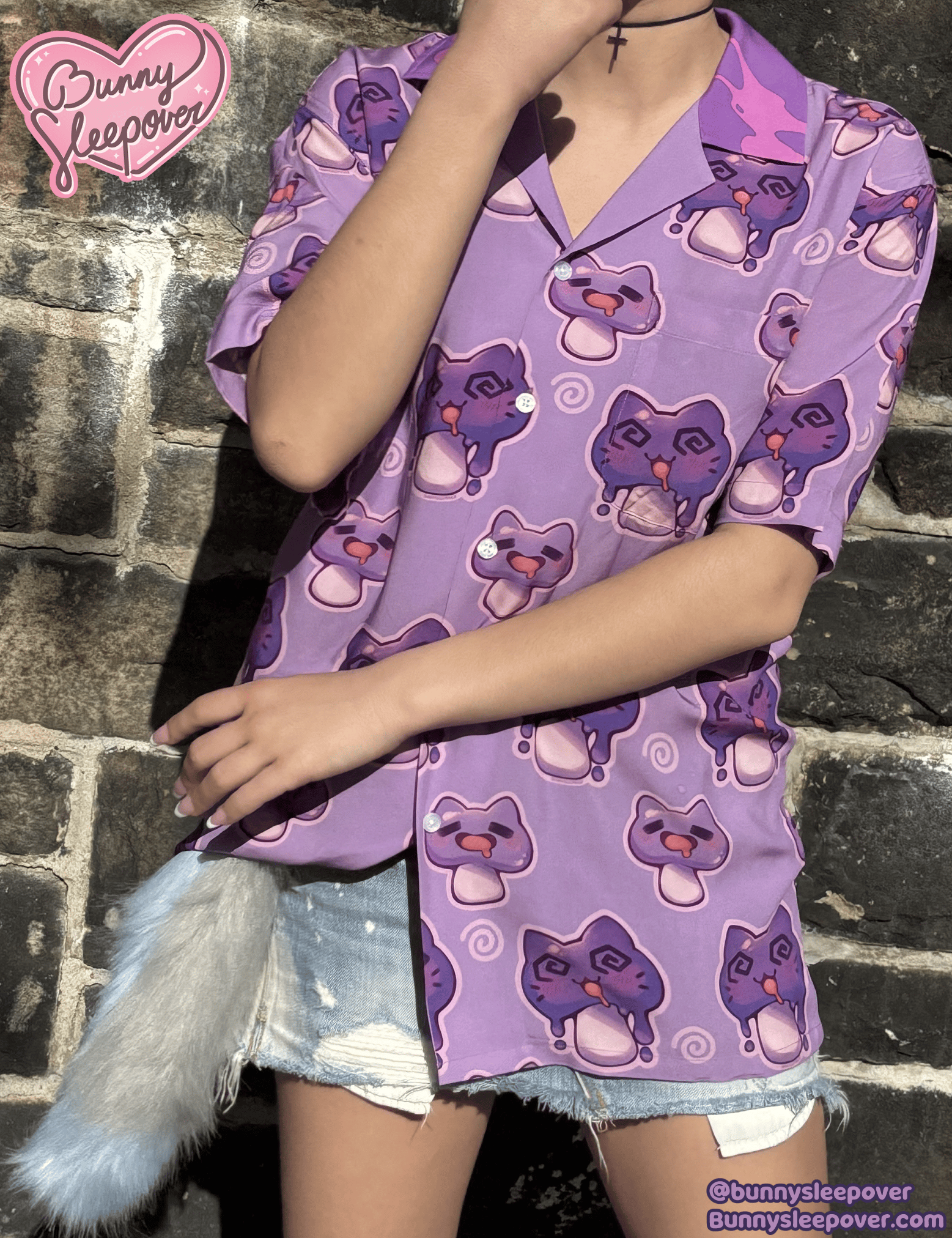 Menace Hawaiian Shirt and Menace tail keychain (Official Collab